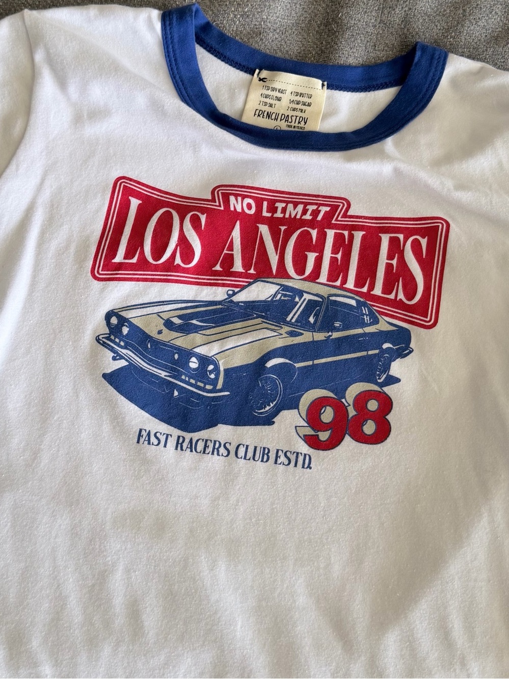 French Pastry Ringer Cropped Tee - Picture 4 of 5